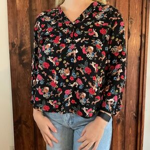Floral Forest Animals - smart casual shirt